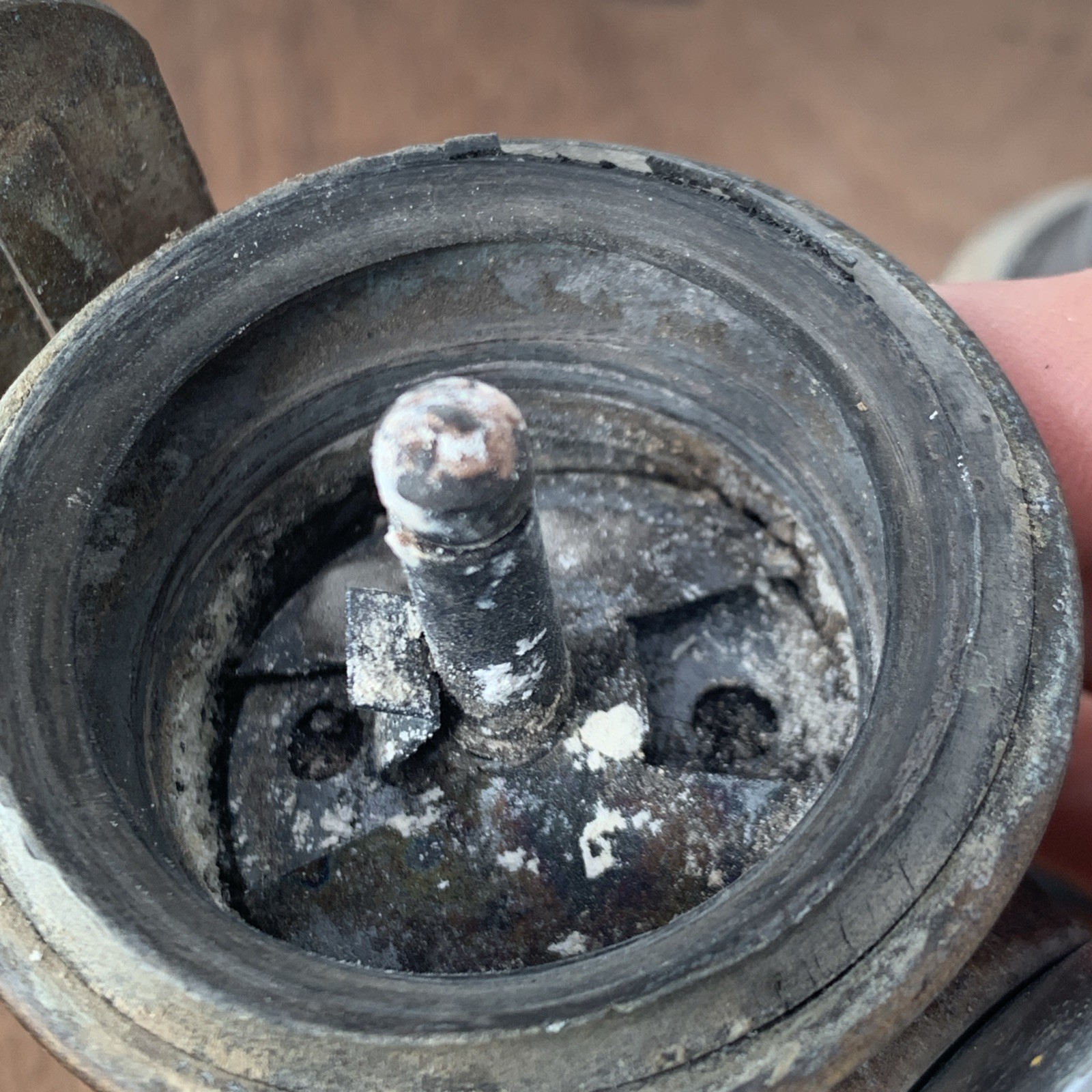 Vintage Brass Miners Carbide Hat Lamp by "Premier" Leeds England Large Reflector