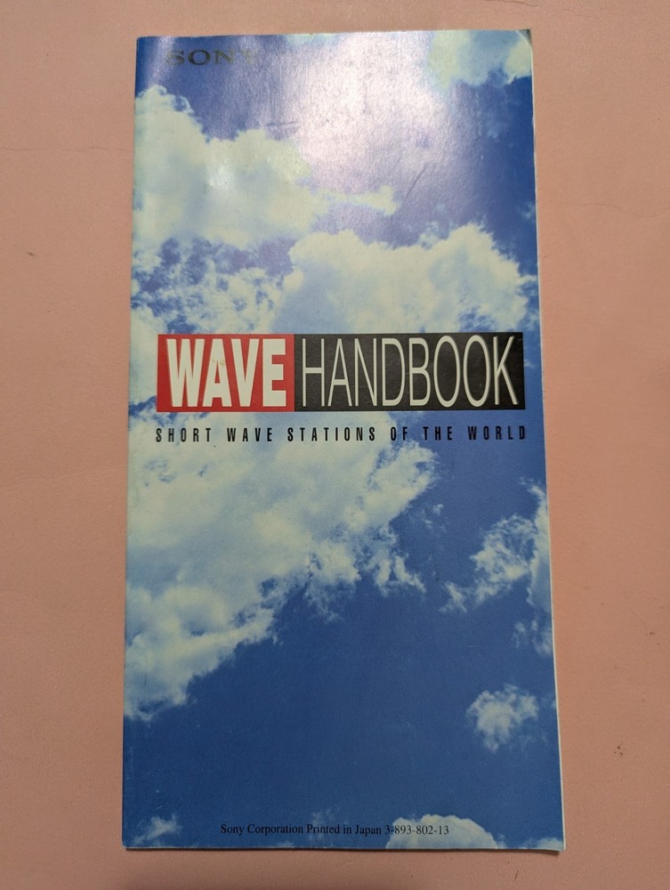 Vintage Sony Wave Handbook - Short Wave Stations