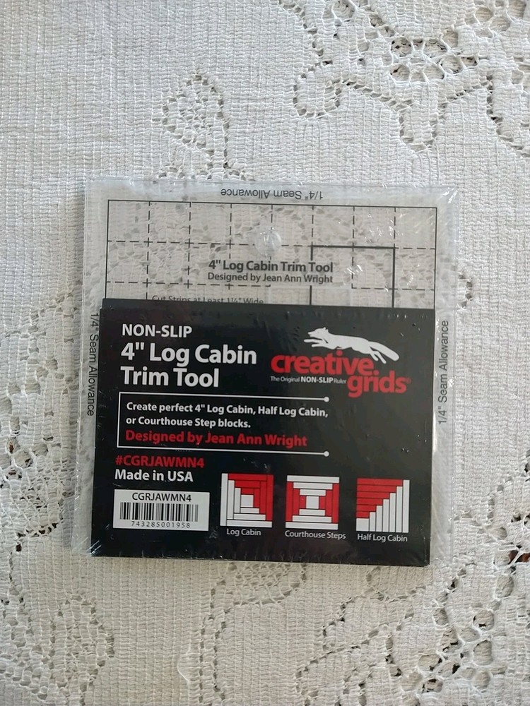 Creative Grid Non-Slip 4" Log Cabin Trim Tool CGRJAWMN4
