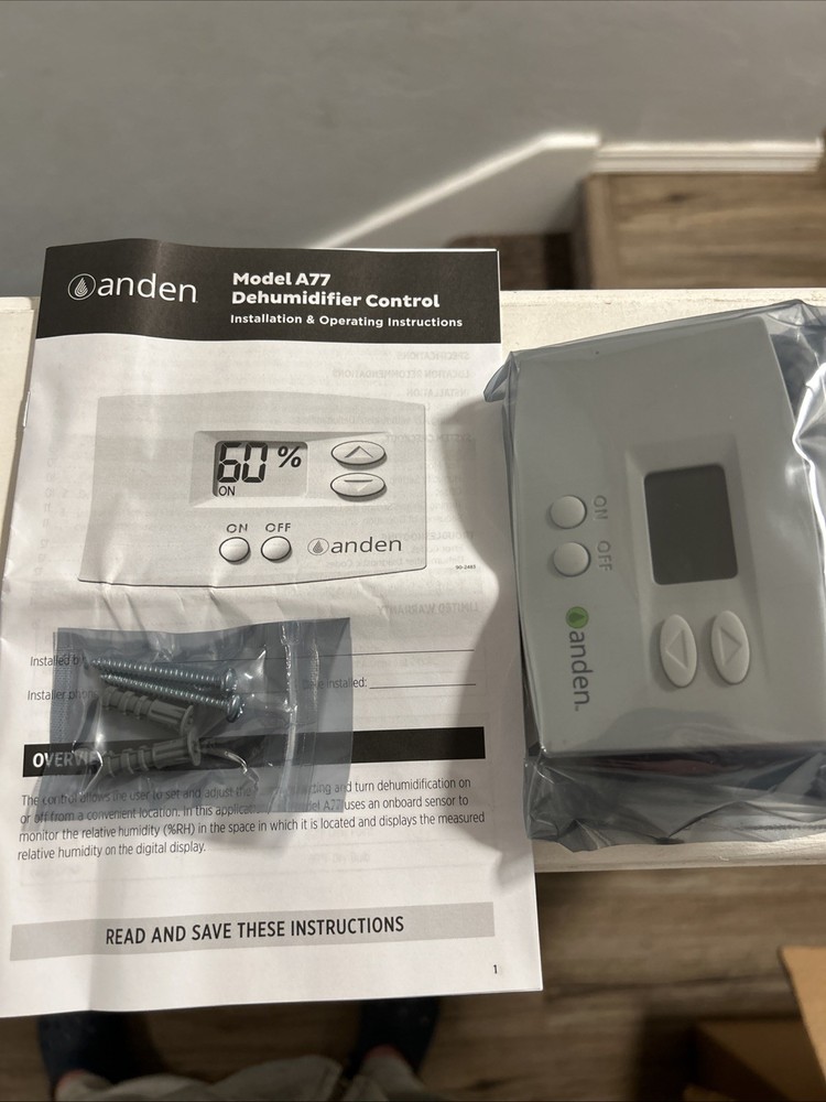 Anden A77 Dehumidifier Control Non Programmable