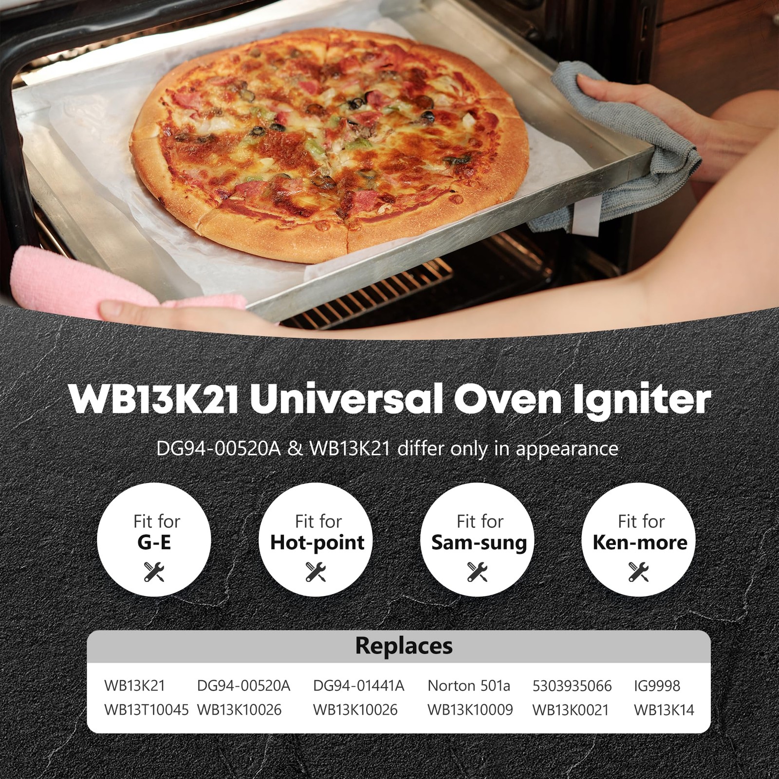 WB13K21 Gas Oven Igniter Replacement Fit for G-E xl44 Sam-sung Hot-point Ken-...