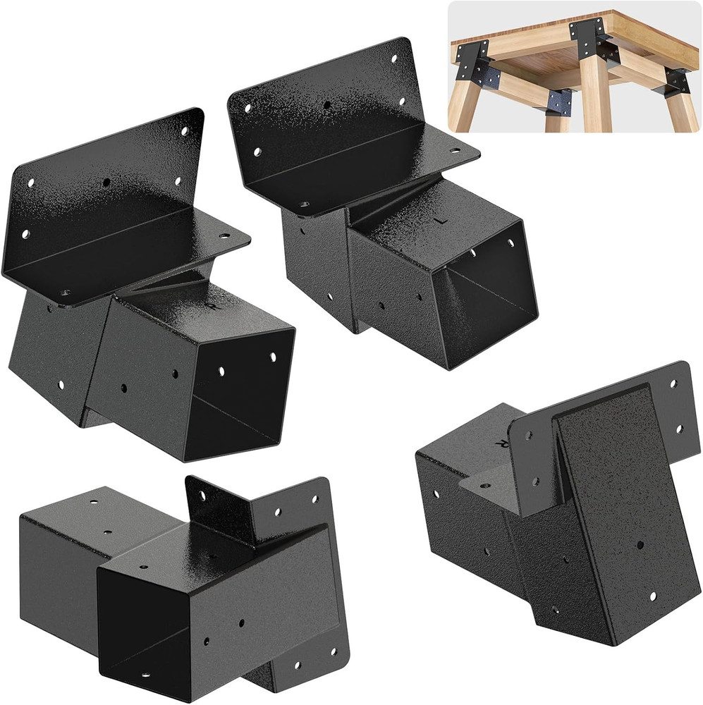 Heavy Duty Deer Stand Brackets, 4X4 Compound Angle Bracket, Powder Coated Elevat