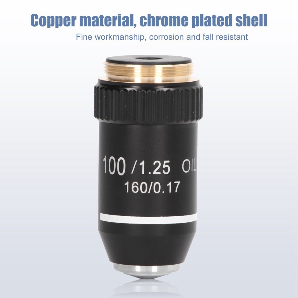 Microscope Objective Lens Replacement 100X Magnification High Power Lens New