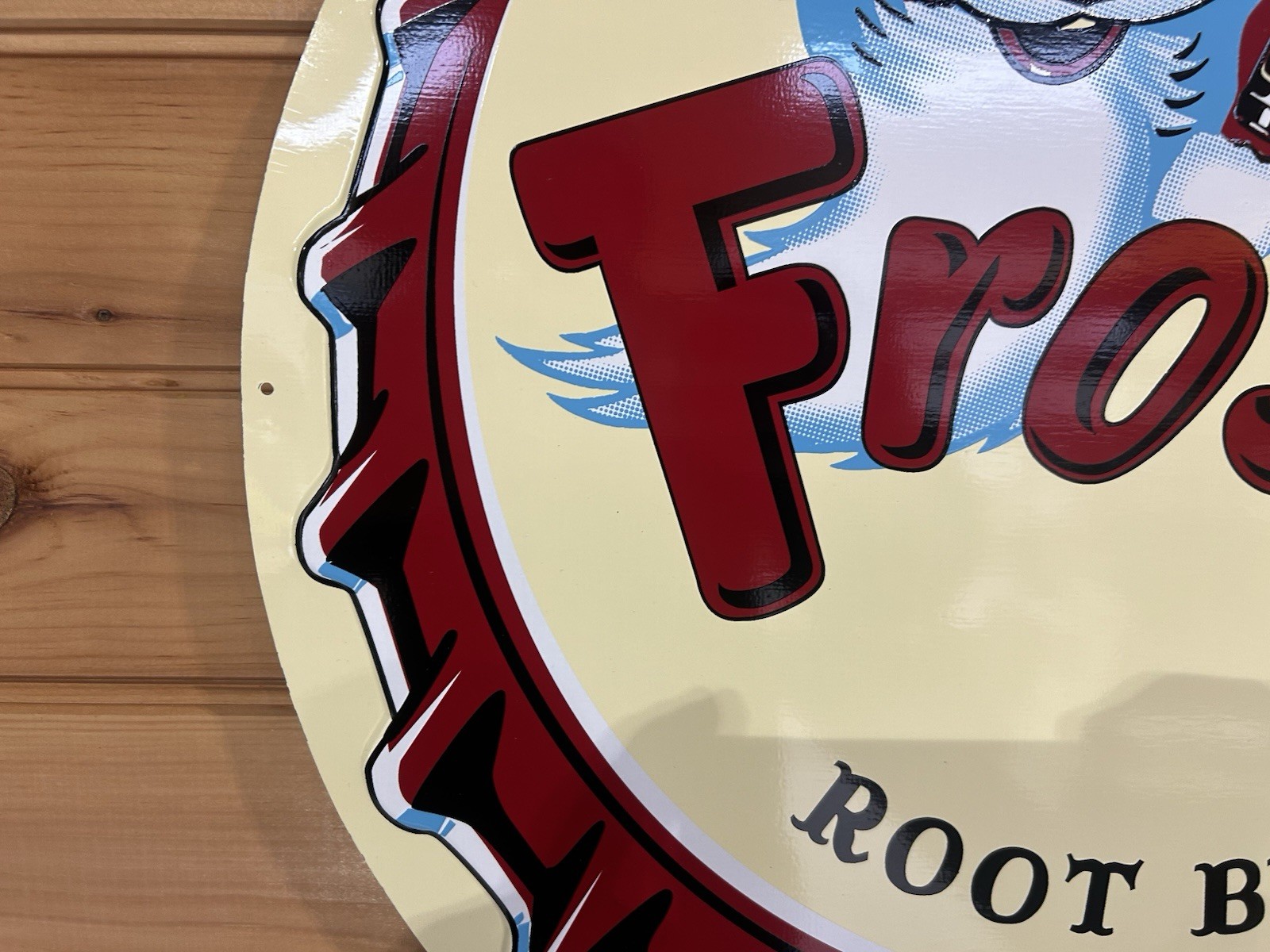 Frostie Root Beer Embossed Painted Metal Sign Stout 1-850