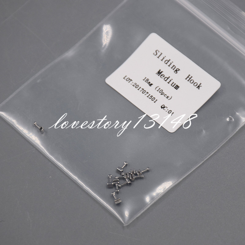 10 Pcs/Pack Dental Crimpable Stainless Orthodontic Arch Wire Hook Medium Type