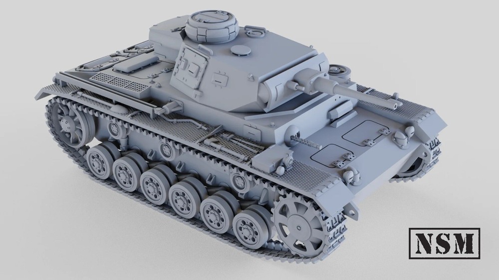 NSM Panzer IIIJ, 1/56th Scale, 28mm For Bolt Action.