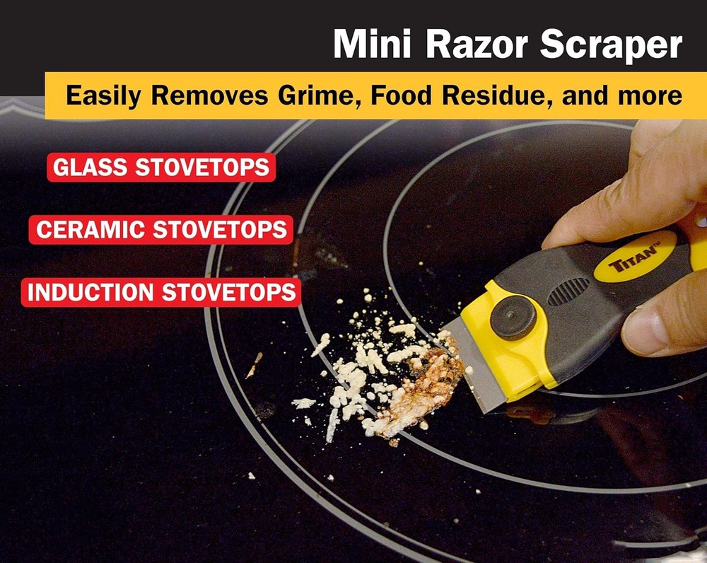 4-Inch Mini Razor Scraper | Includes 1 Extra Heavy-Duty Razor Blade
