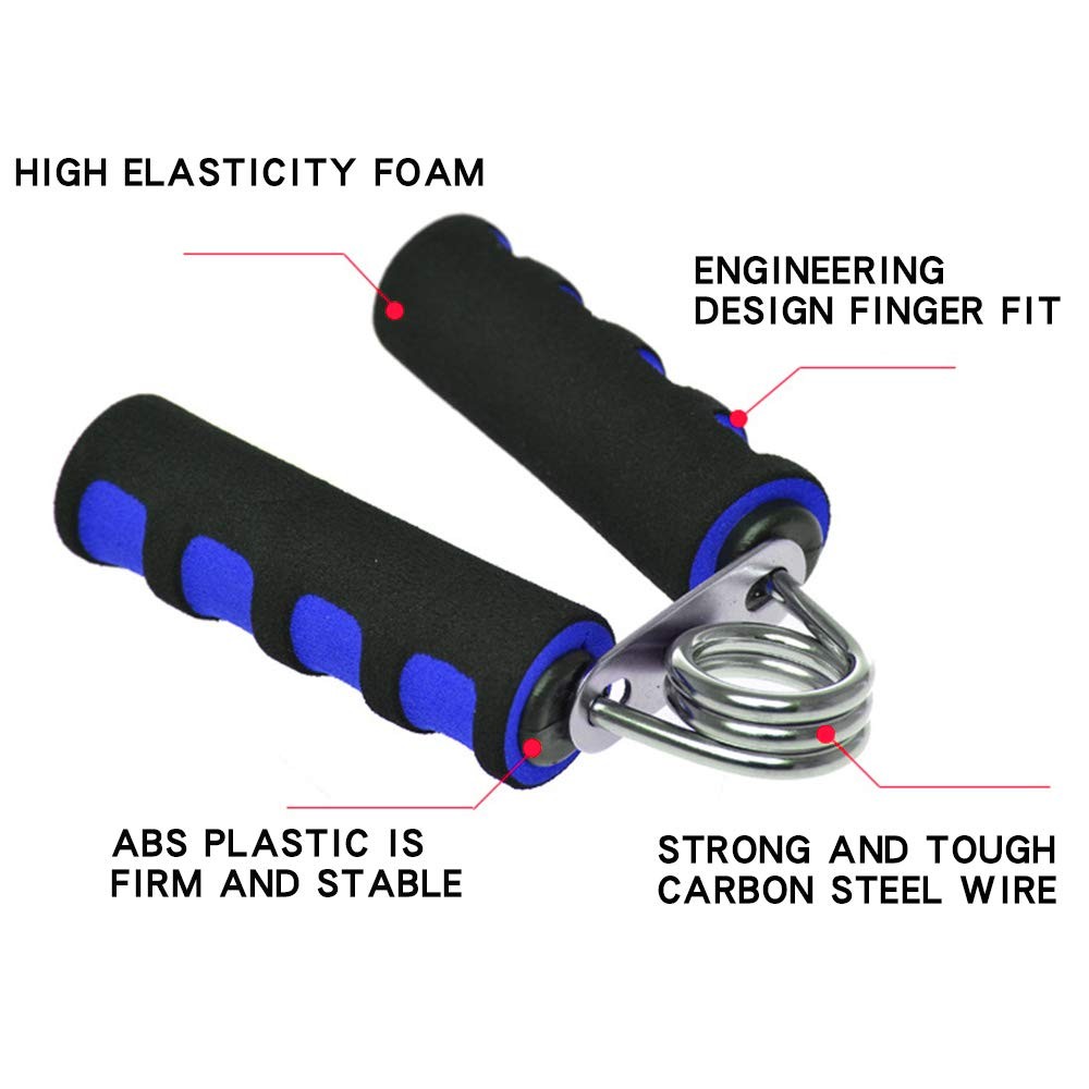 Grip Strength Trainer, Hand Finger Exerciser, Forearm Workout, Blue