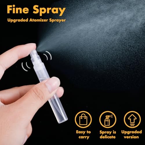 Chiallco Mini Perfume Sample Bottles, 10 Pack 5 ml Plastic Small Perfume 5ML