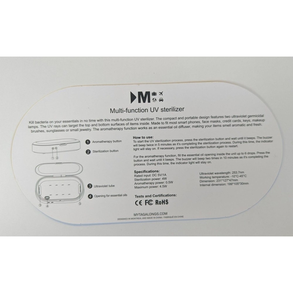 Cell Phone UV Sanitizer With Aromatherapy Function