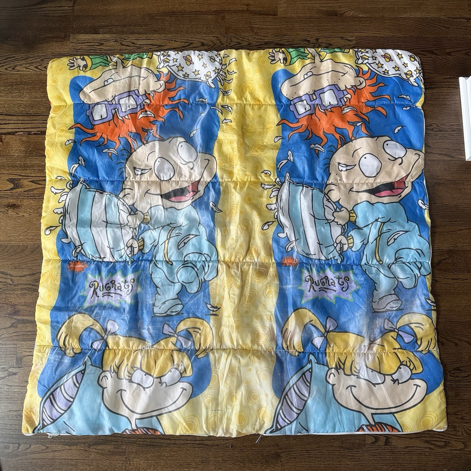Vintage 1997 Rugrats Sleeping Bag Nickelodeon Tommy Chuckie Kids Retro 90s