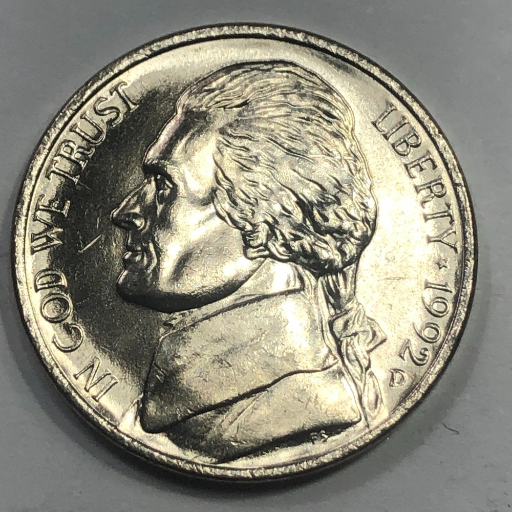 1992-D  Jefferson Five Cent - Uncirculated