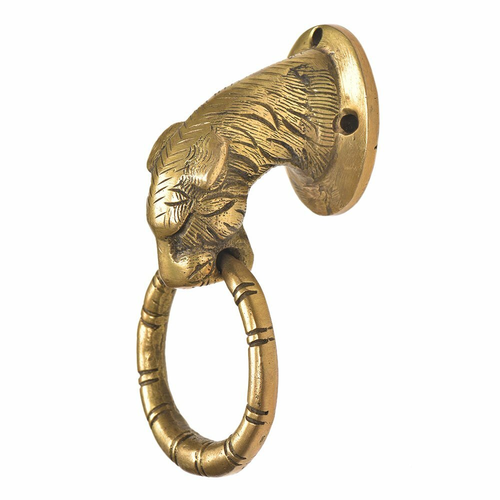 Handmade Brass Tiger Head Design Door Knocker