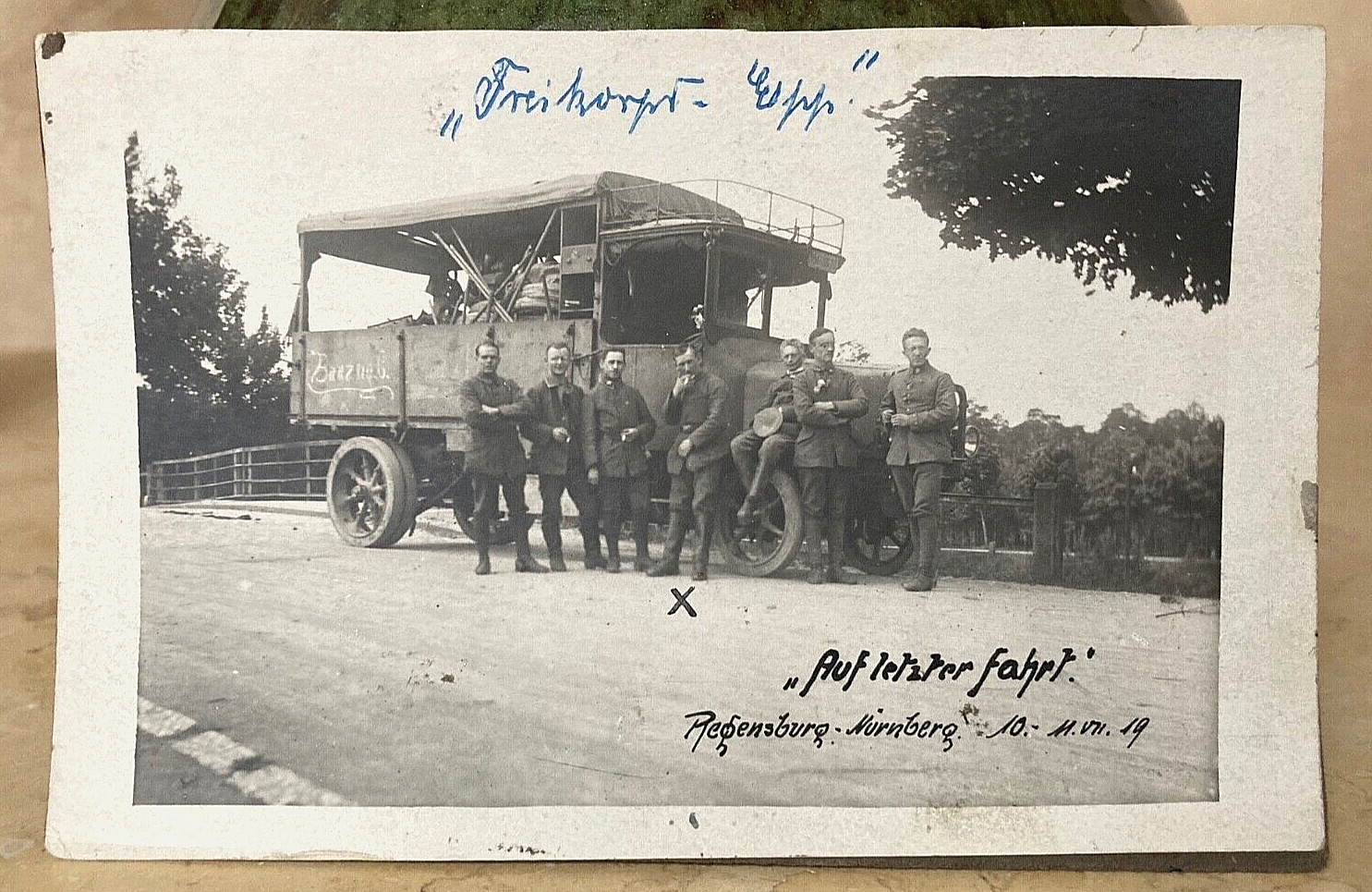 POST WWI GERMAN FREIKORPS EPP ON LAST TRIP NOV 10, 1919 PHOTO POSTCARD RPPC