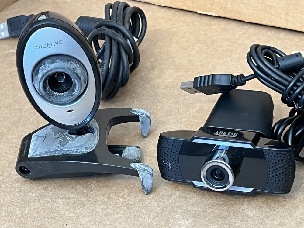 LOT of 5x Assorted Web Cam WebCam Creative Logitech Adesso Soomfon