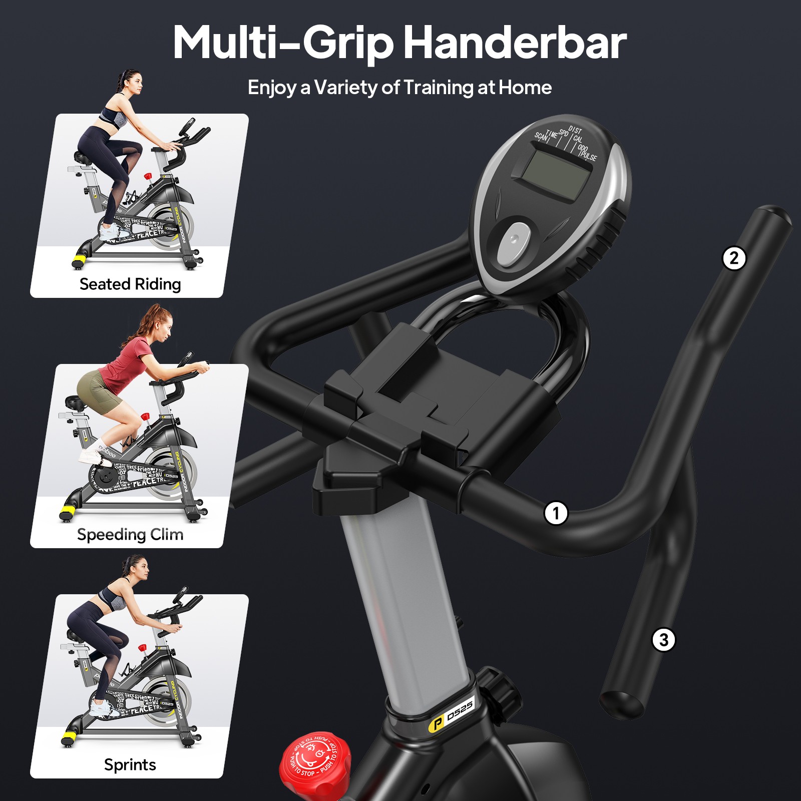 Exercise Bike Adjustable Magnetic Resistance Indoor Cycling Bike Stationary Bike