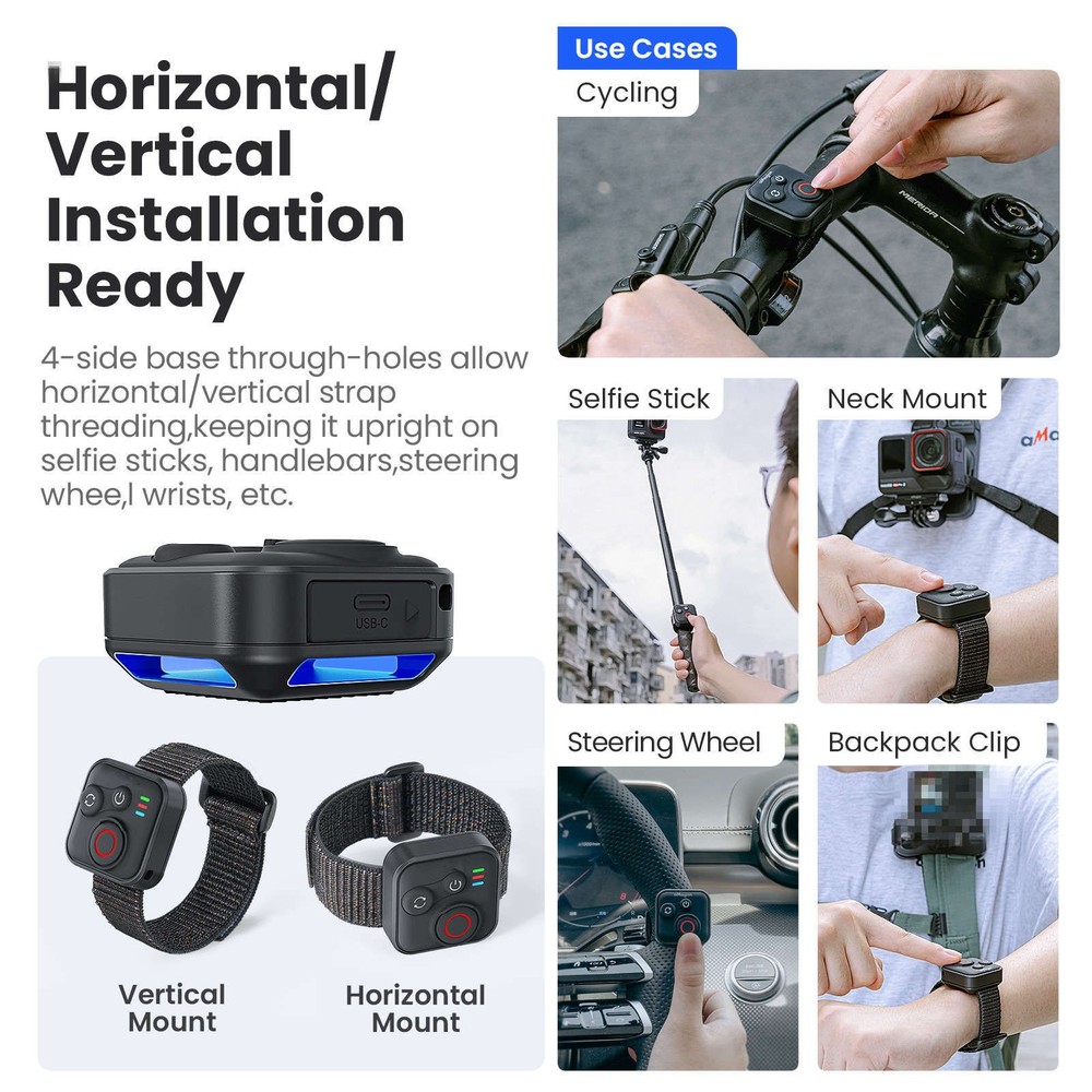 96 Hours Compact Size Action Camera Bluetooth Remote Controllor Fast Charging