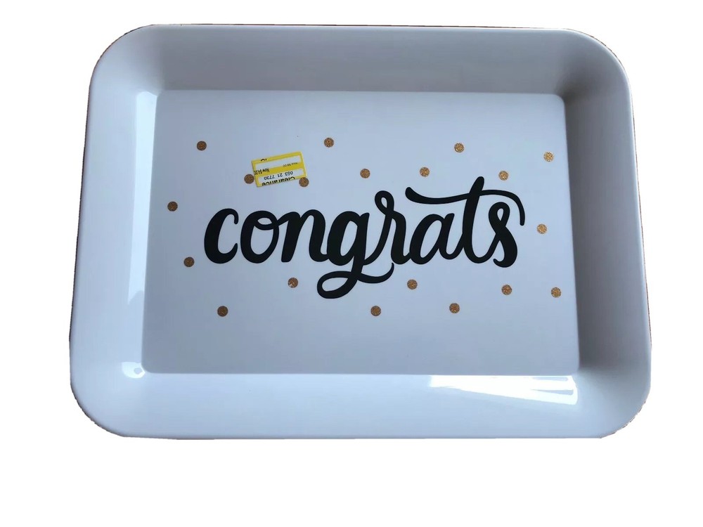 Melamine Congrats Serving Tray - Spritz - Lot of 6