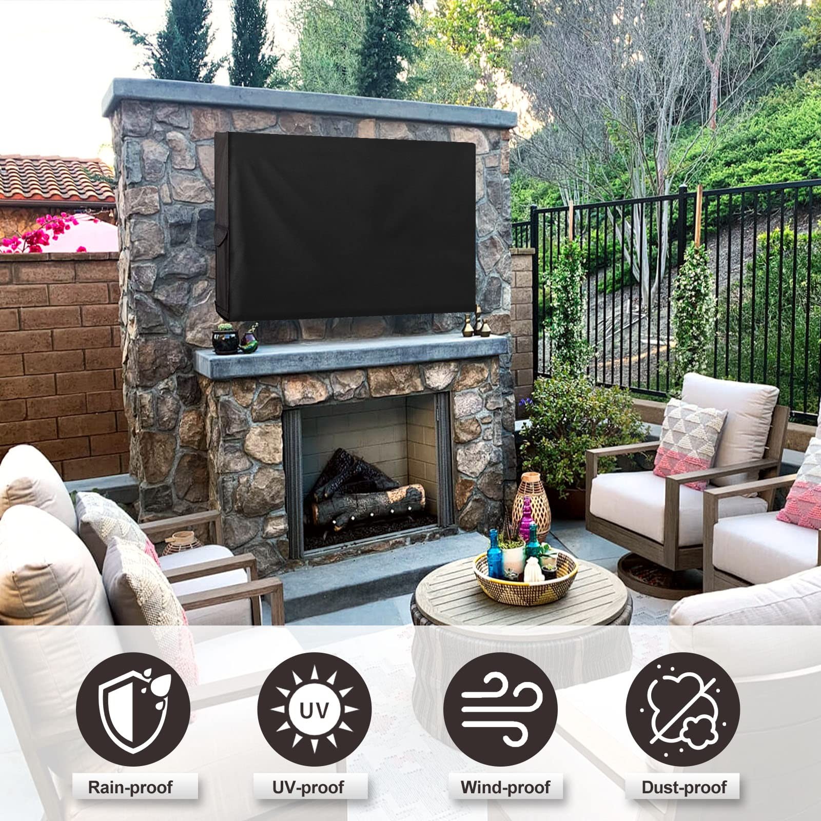 Waterproof Weatherproof Outdoor TV Cover 48"-50" inch for Outside, TV Covers ...
