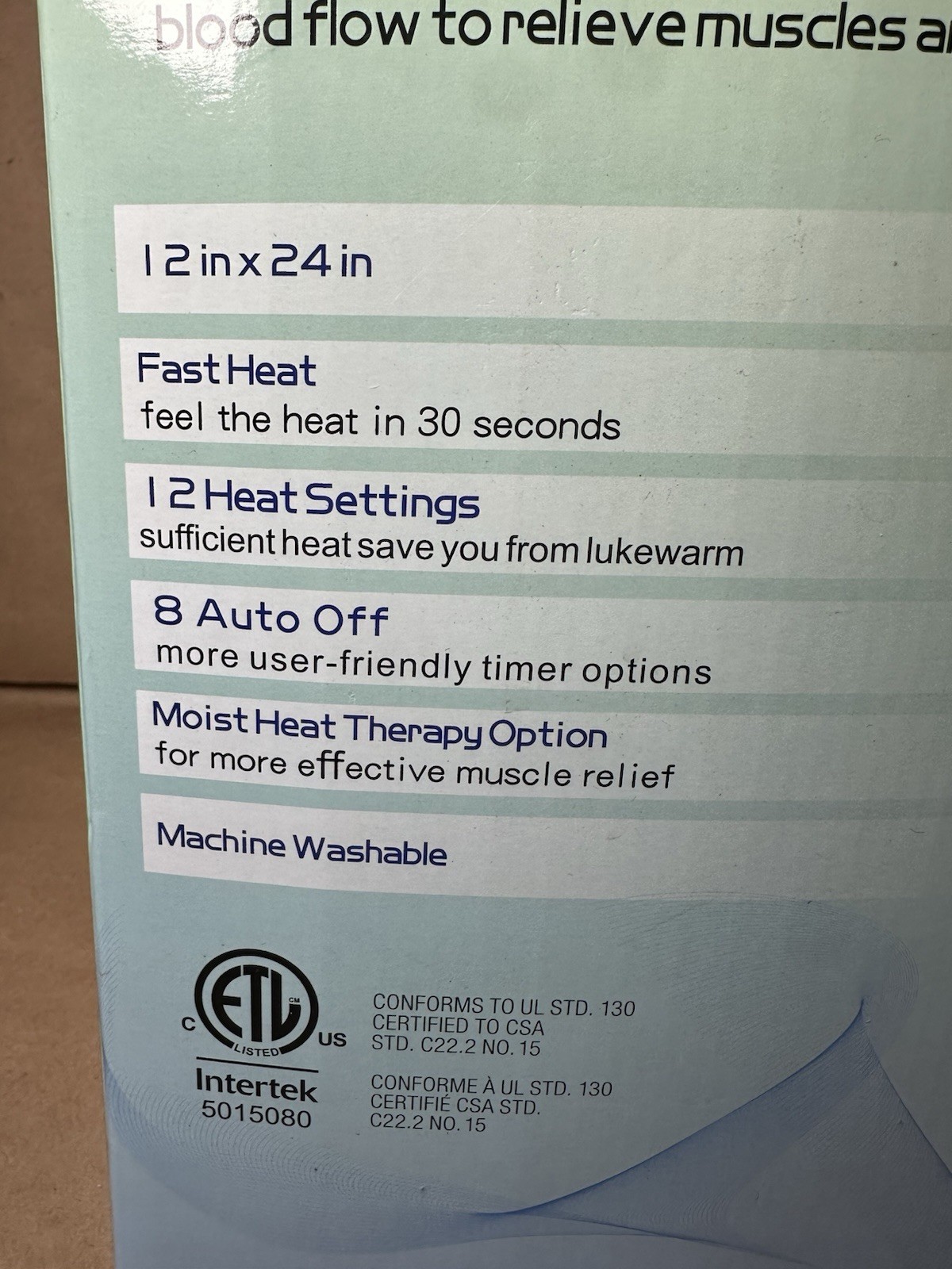 GOQO TOMO Flower Heating Pad for Pain Relief- 12" x 24", 12 Heat Levels,