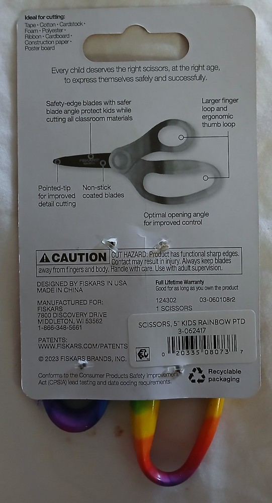 FISKAR CHILD SCISSORS AGES 4-7