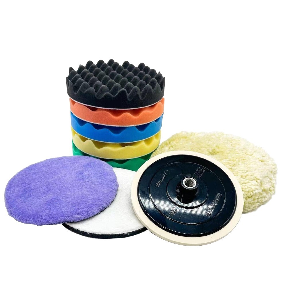 9 pcs Polishing Pad Set 7 inch - Car Buffer Polisher Sanding, Polishing - (1689)
