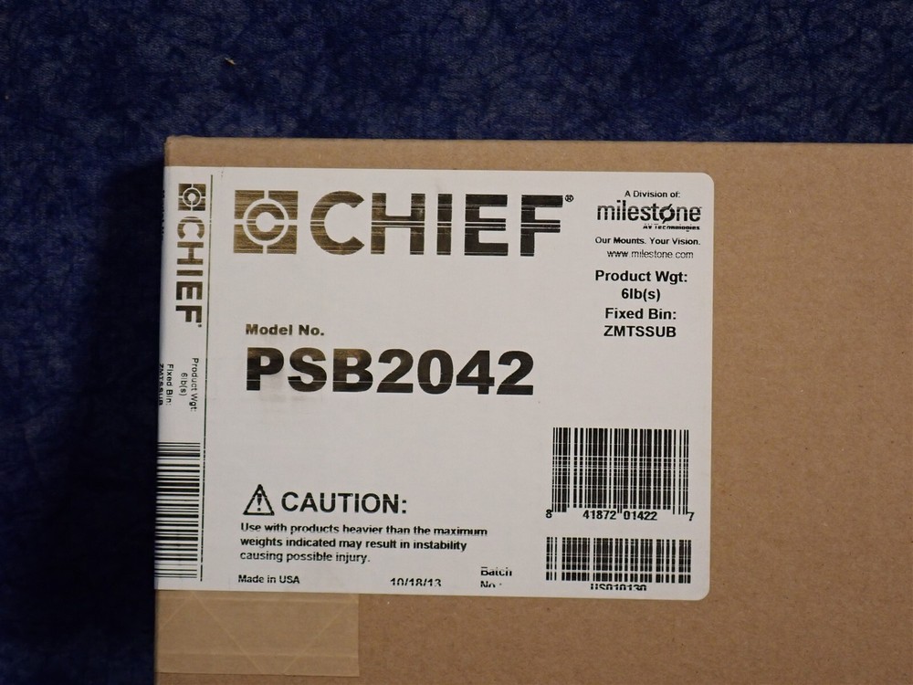 Chief PSB2042 Custom Interface Bracket for Large Flat Panel Mounts (I4)