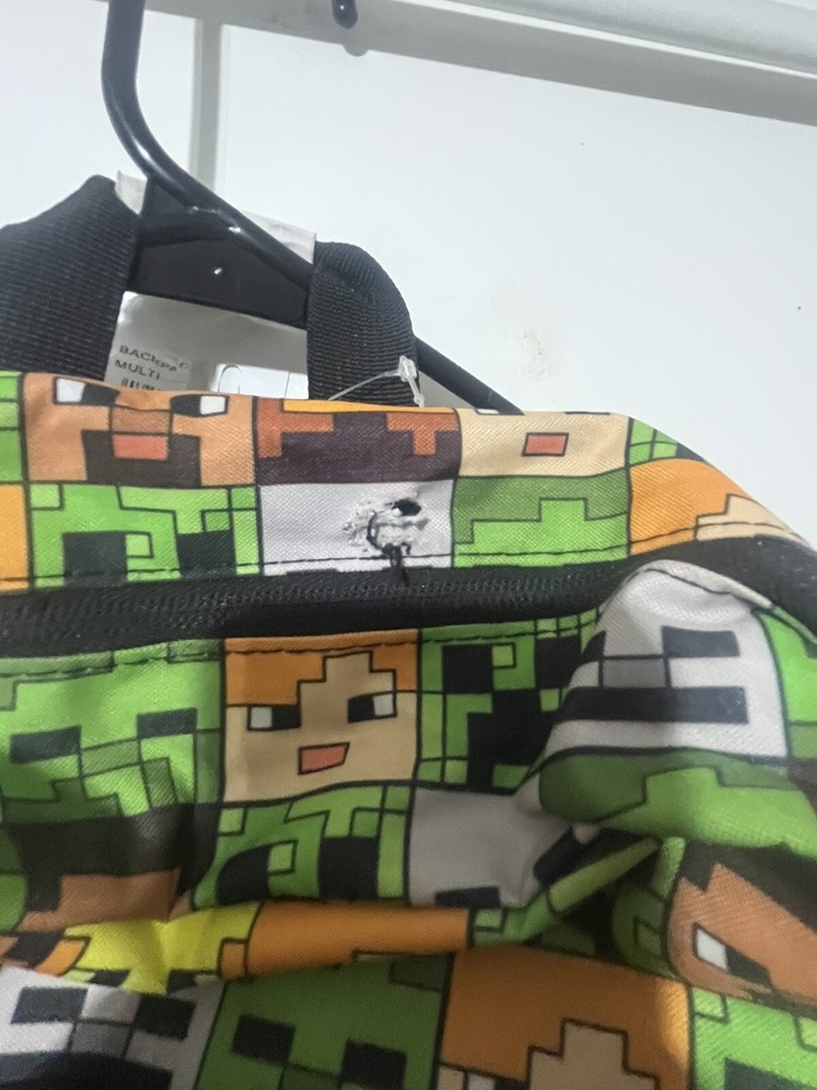 Minecraft Creeper Backpack With Tags