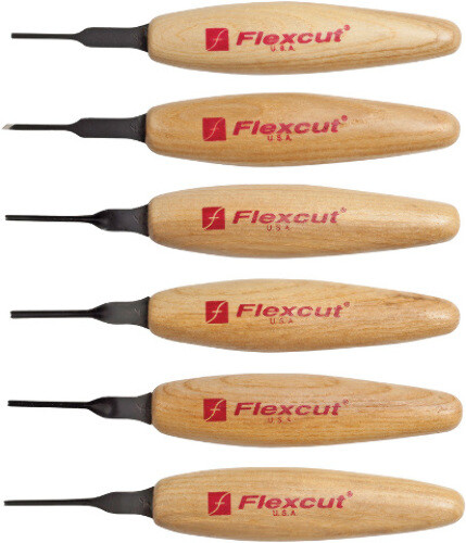 Flexcut Knife New Mixed Profile Micro Tool Set MT910