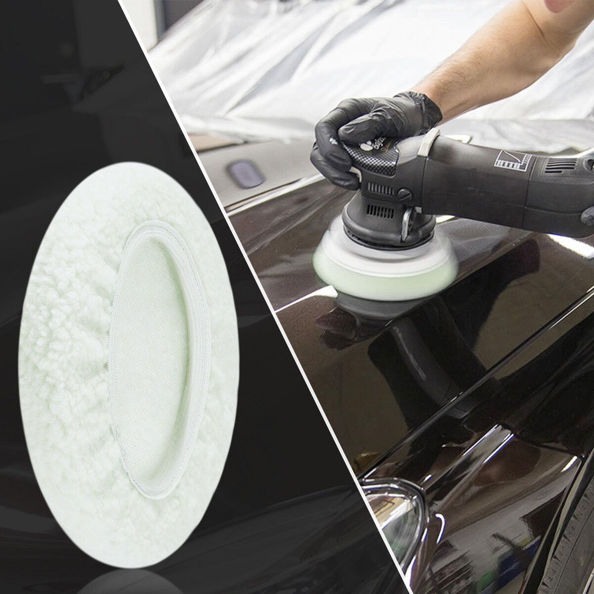 6PCS Polishing Bonnet Buffer Pads Soft Wool for 5-6" 7-8" 9-10" Car Polisher US