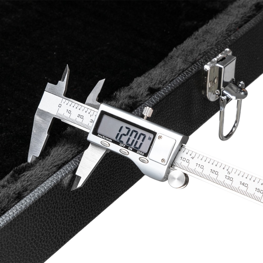 High Grade Electric Guitar Square Hard Case Flat Black