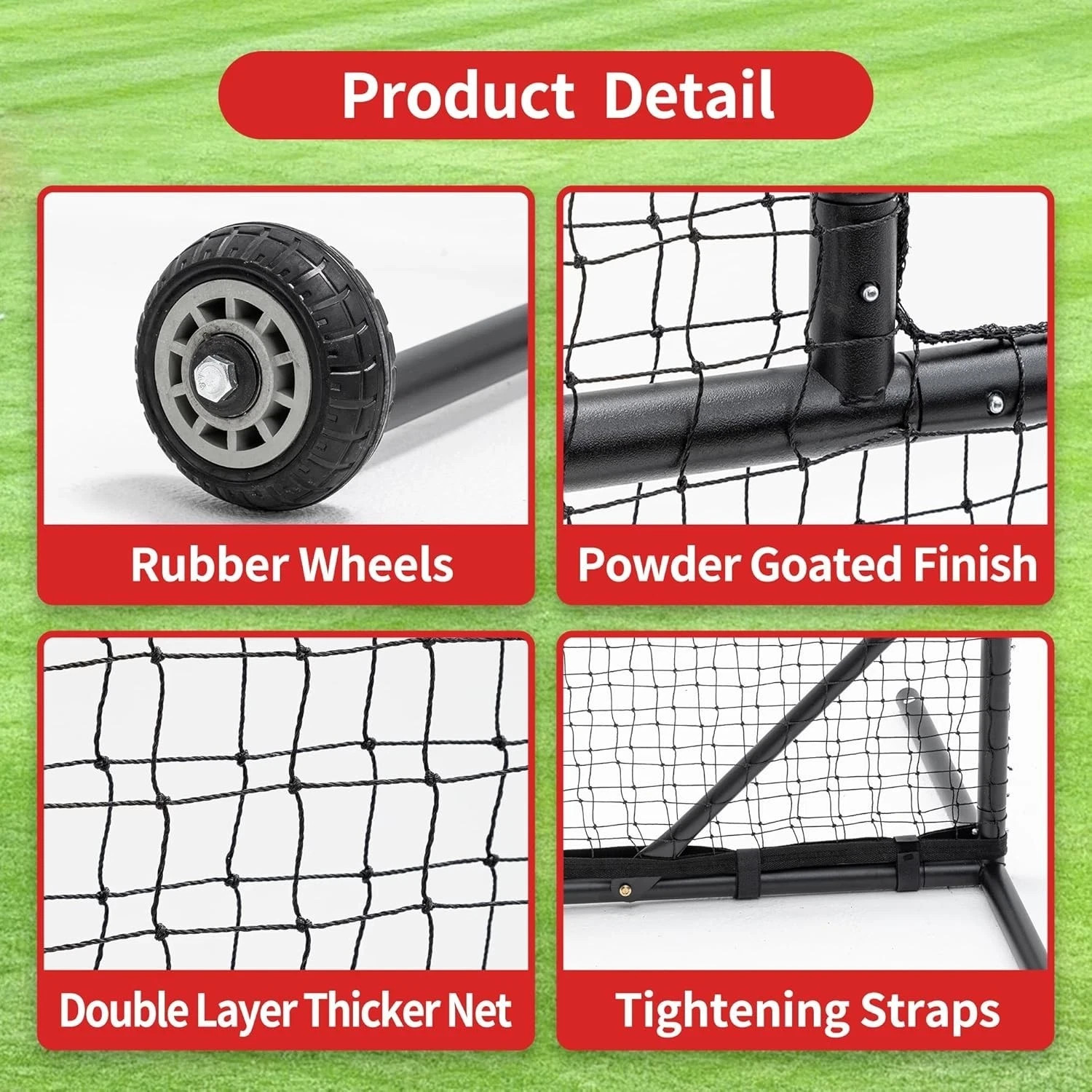 L-Shaped Hitting Cage, Baseball Hitting Net, Pitching and Hitting Protection Net