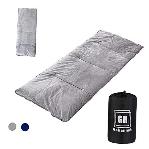 Thick Camping Sleeping Pad, Soft Comfortable Microfiber Camping Cot Pads Grey