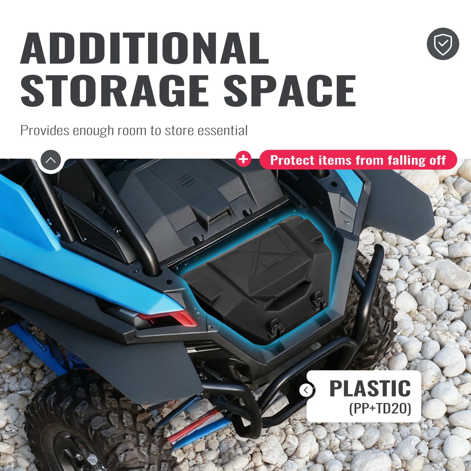 36QT Rear Cargo Box Tool Storage Box For Polaris RZR Pro R 4 2022-2025 #2884236