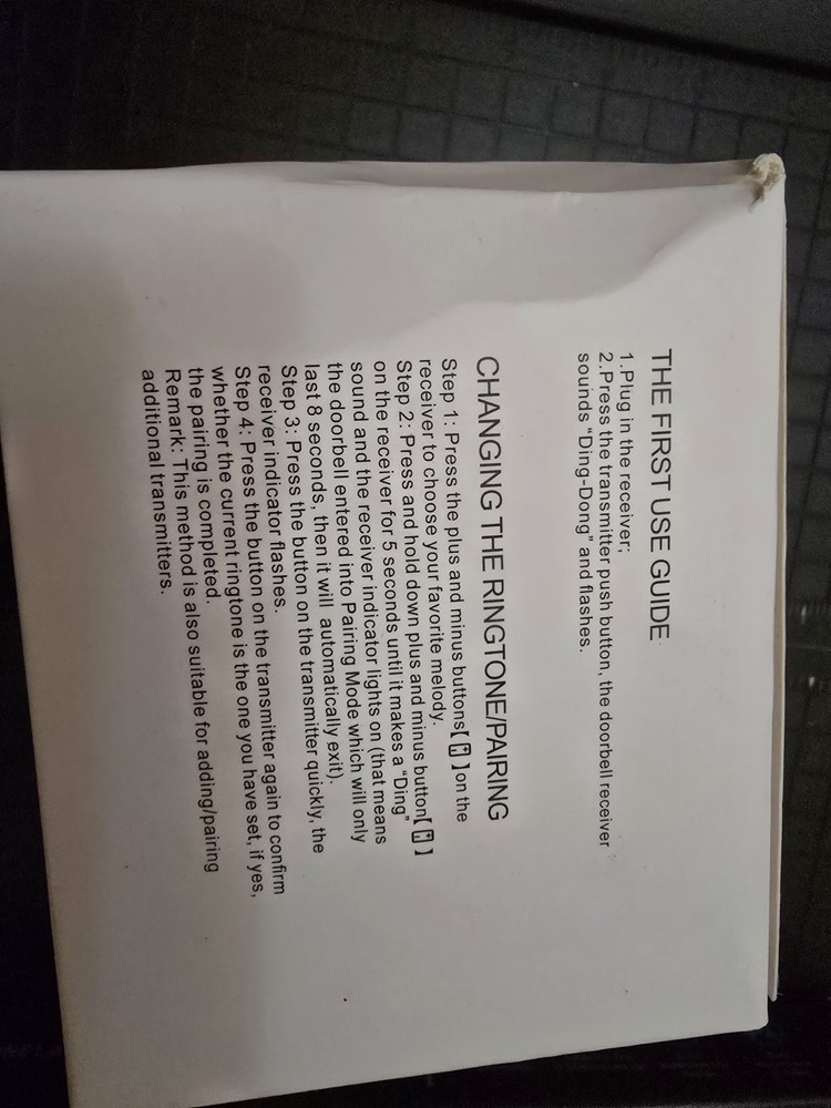 Wireless doorbell kit