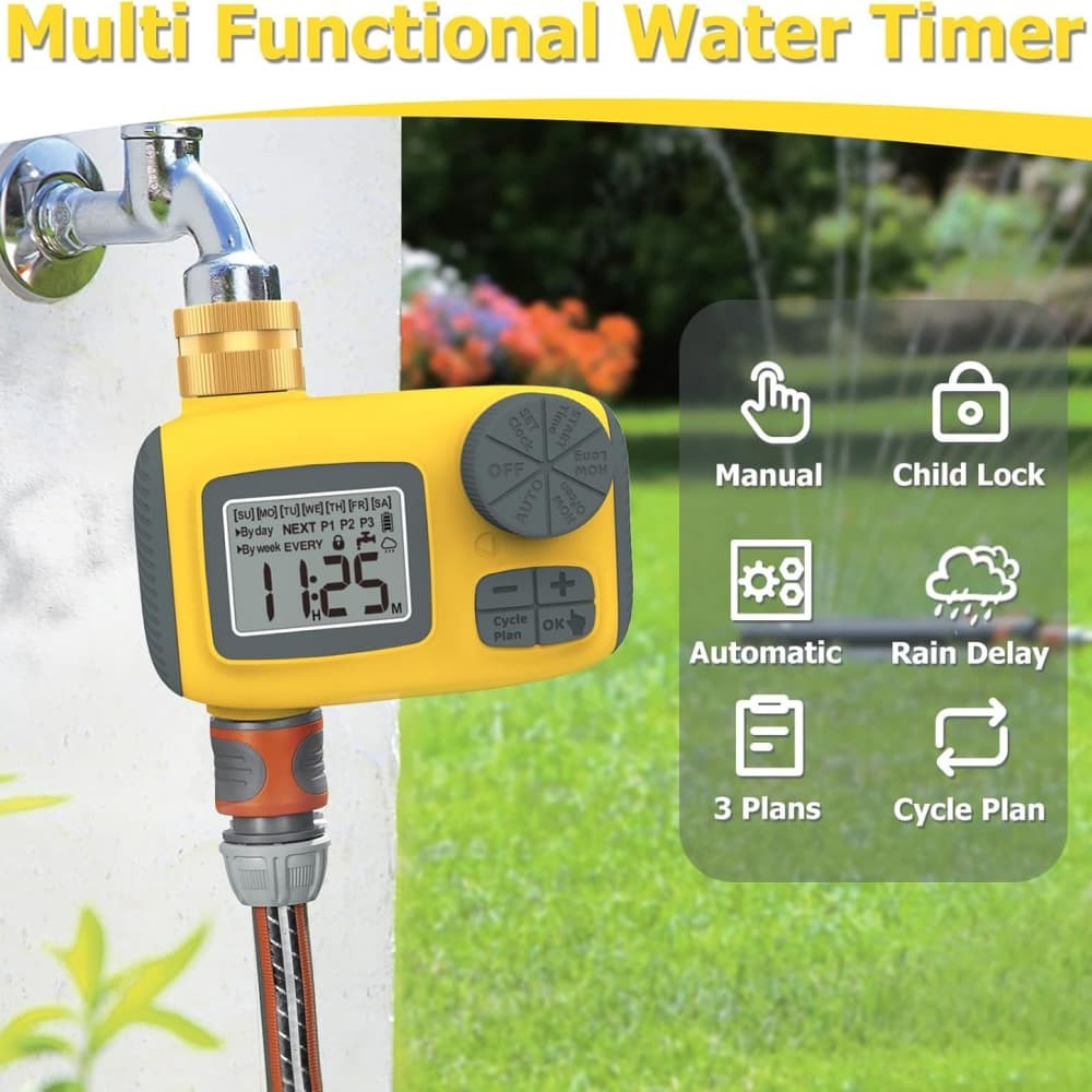 Programmable Water Timer for Outdoor Garden Hose Sprinkler Timer