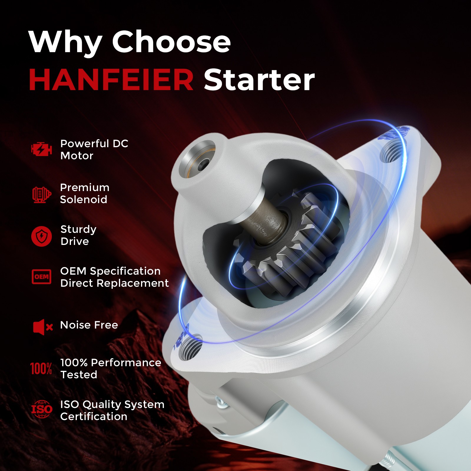 19301N Starter For Hyundai Elantra 2017-2020 Tucson 2014-2020 Kona Elantra GT