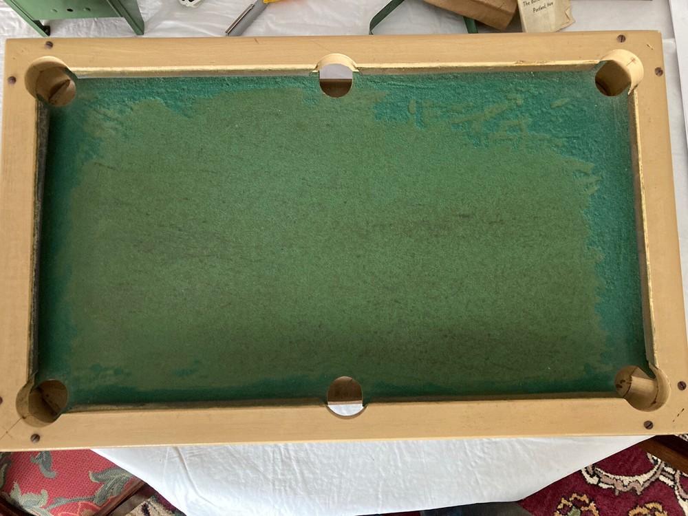 VINTAGE BURROWES POOL TABLE- table top 1940’s