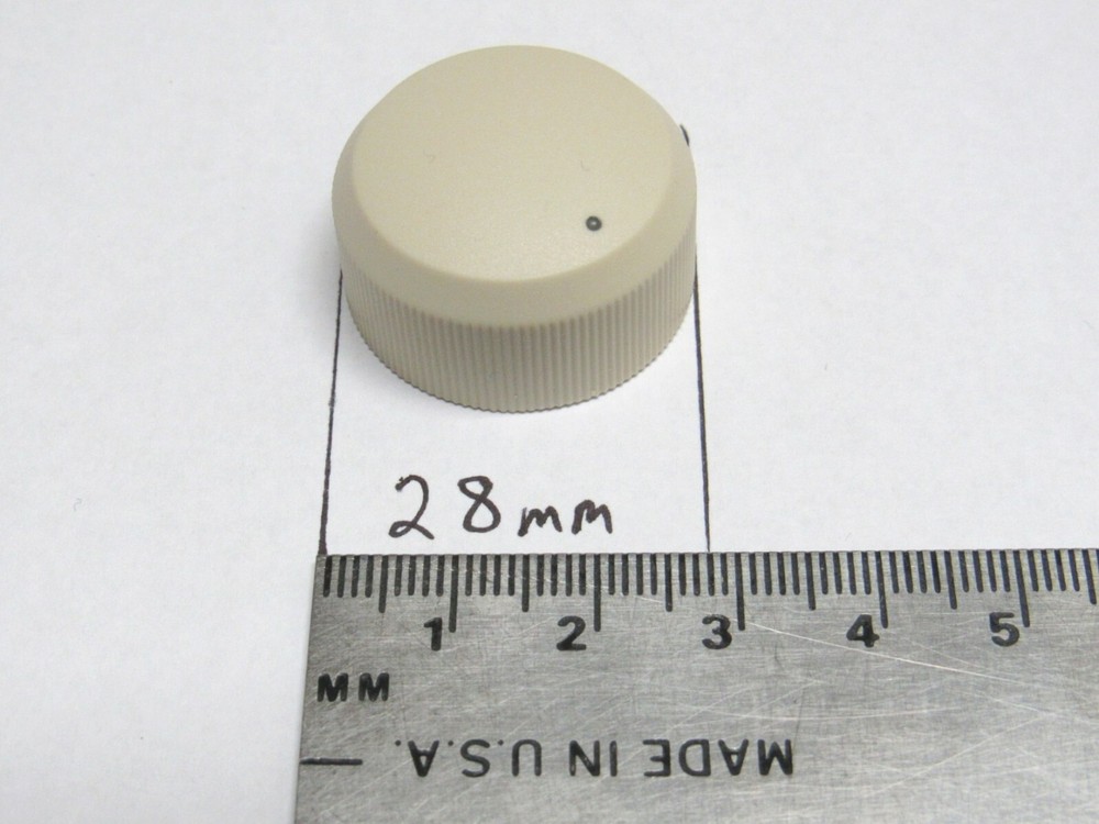 (2) Ivory D-Shaft Knobs for Impedance Matching Volume Control M&S, D-stem