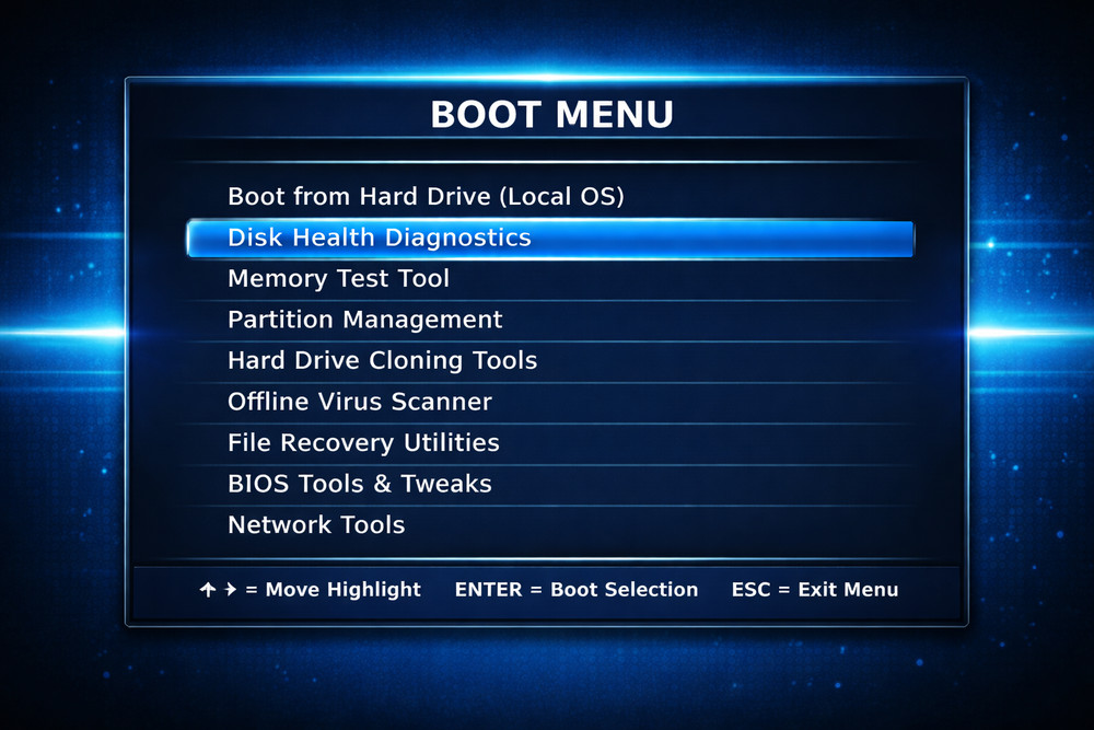 Emergency Bootable PC Repair DVD – Offline Diagnostics & Recovery Tools