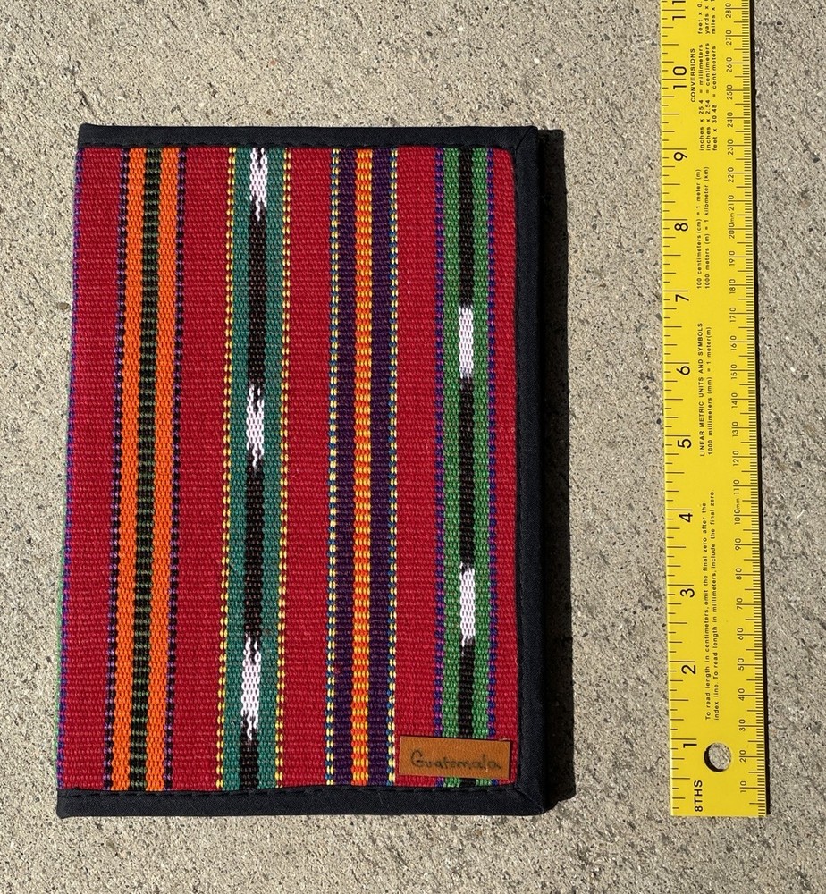 Guatemalan Tapestry Notebooks Red/Orange Multicolor with Removeable Covers