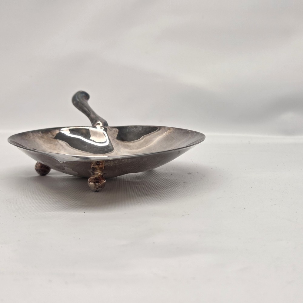 1883 F.B. Rogers Silver Co Leaf Trinket Candy Dish MCM Vintage