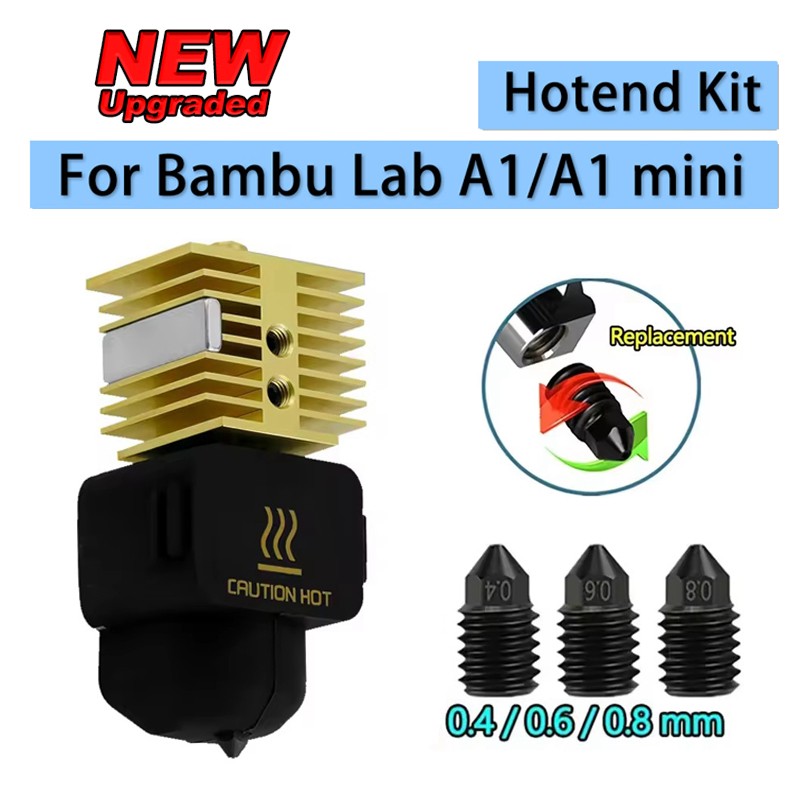 Upgraded Hotend Kit for Bambu Lab A1/ A1 Mini Hot End Assembly 3D Printer Nozzle