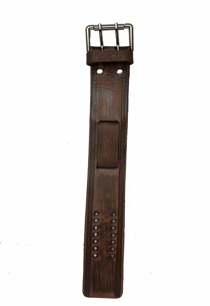 Nemesis Vintage brown leather cuff band VBHS