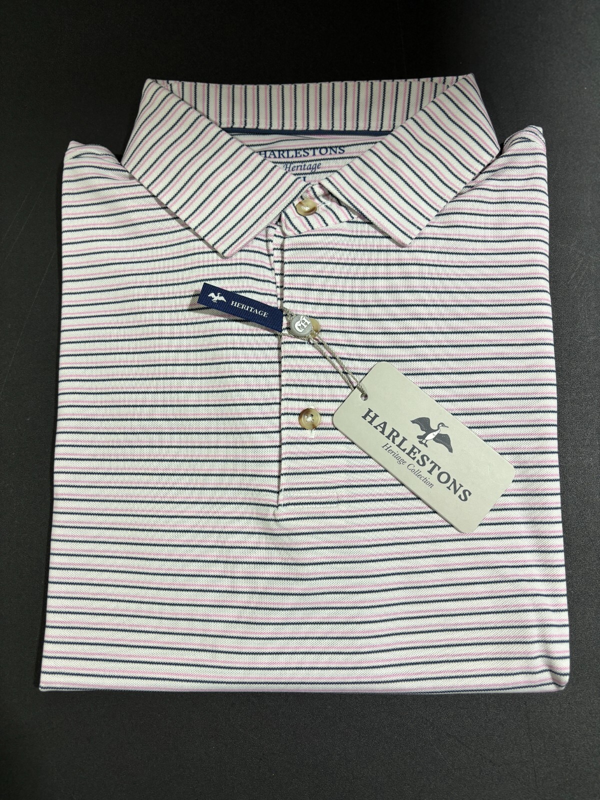 NWT MEN'S HARLESTONS THE HERITAGE WAGNER POLO - MEDIUM