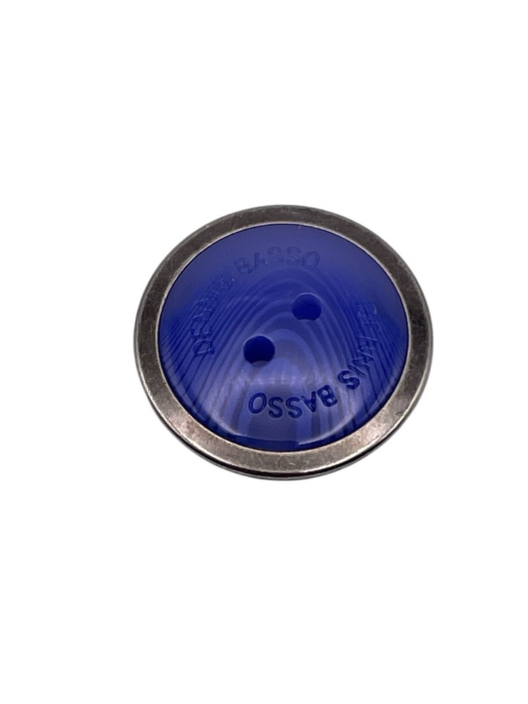 Dennis Basso Blue Plastic Logo Main Front Replacement .90" Button