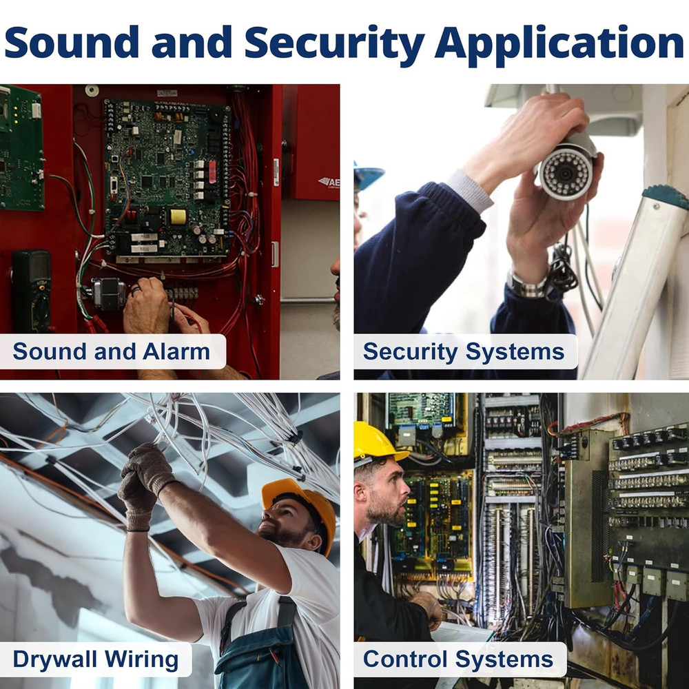 22 AWG 2 Conductor Stranded Shielded Plenum Cable White