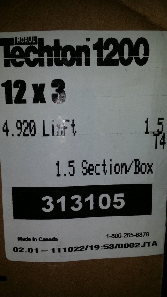 Roxul Techton 1200 Pipe Insulation 12 x 3 4.920 Linear Ft.