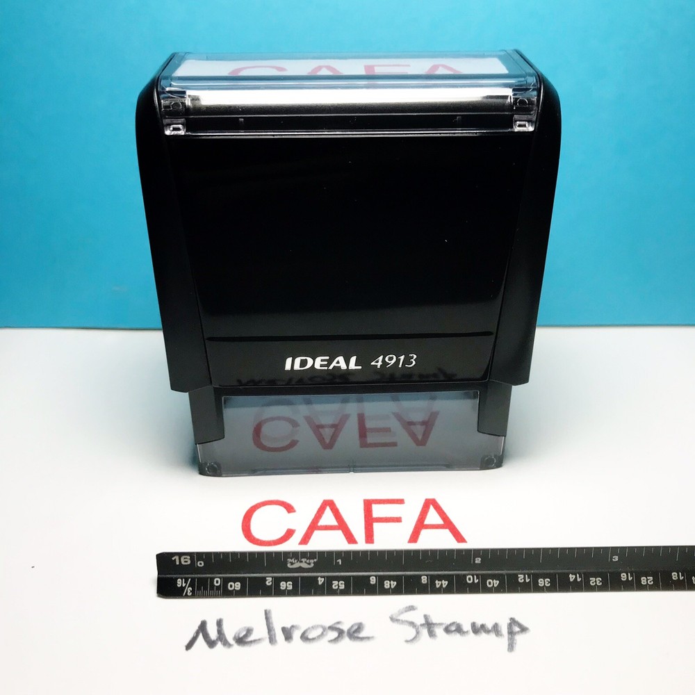 CAFA Rubber Stamp Red Ink Self Inking Ideal 4913