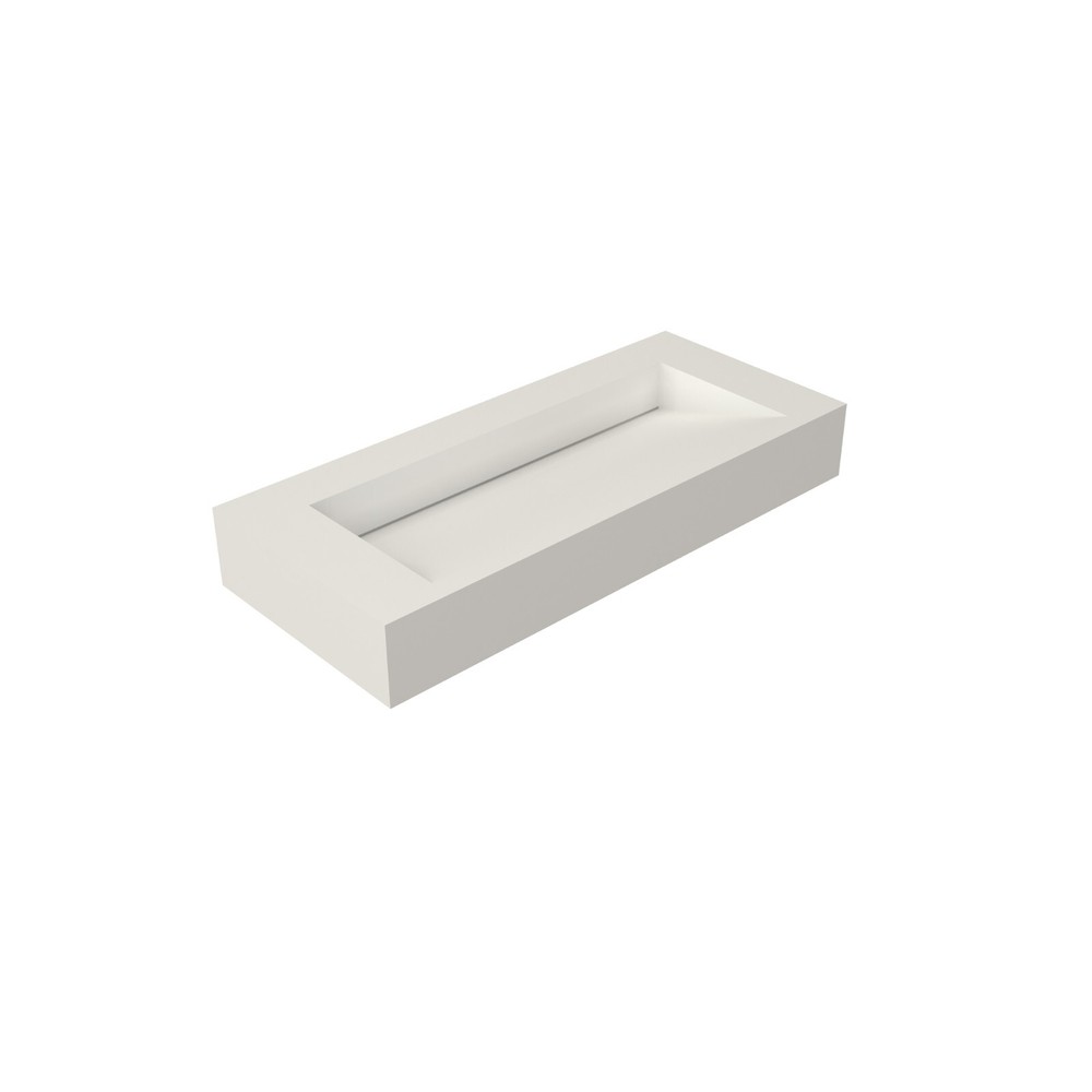 42'' Wall Mounted Bathroom Sink Solid Surface Bathroom Vessel Sink
